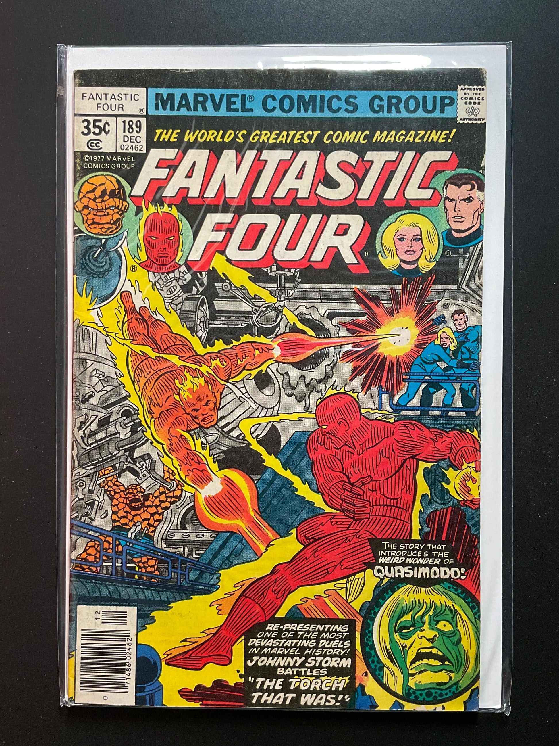 Fantastic Four 189 Marvel Comics Dec 1977 Quasimodo Appearance