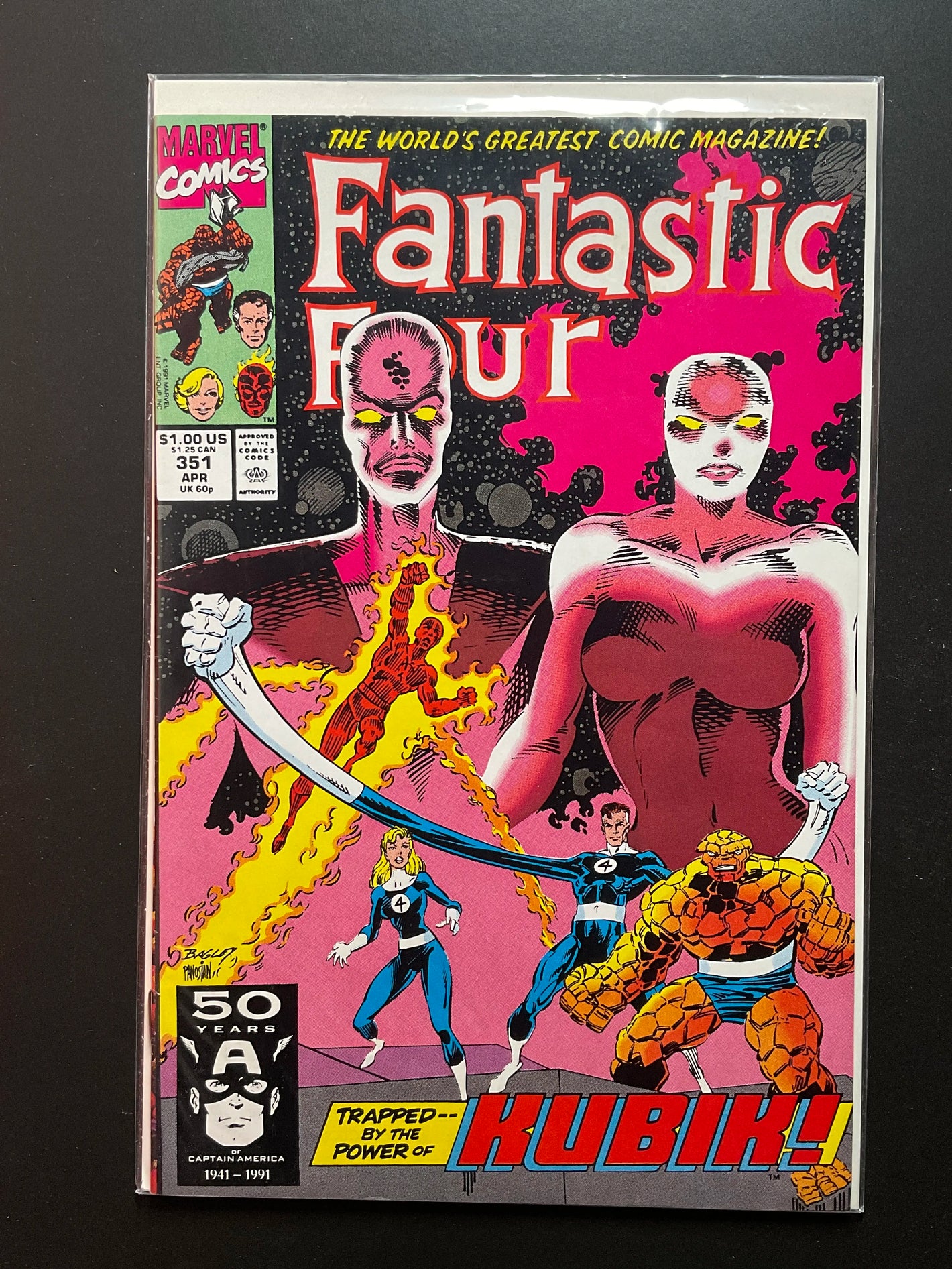 Fantastic Four 351 Marvel Comics April 1991 Kubik Appearance - A