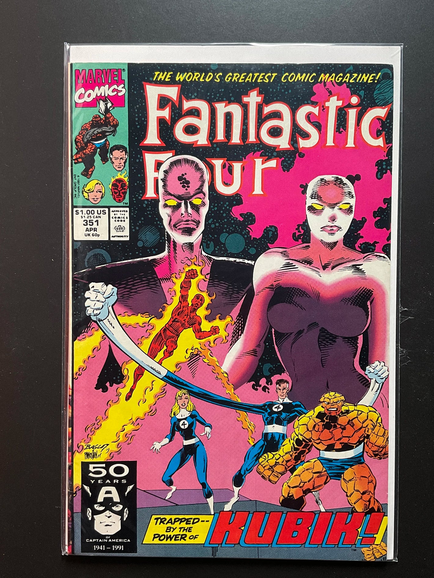 Fantastic Four 351 Marvel Comics April 1991 Kubik Appearance - B