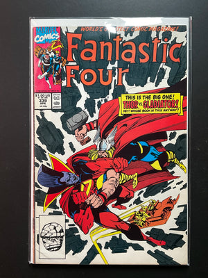 Fantastic Four 339 Marvel Comics April 1990 Thor vs Gladiator - B