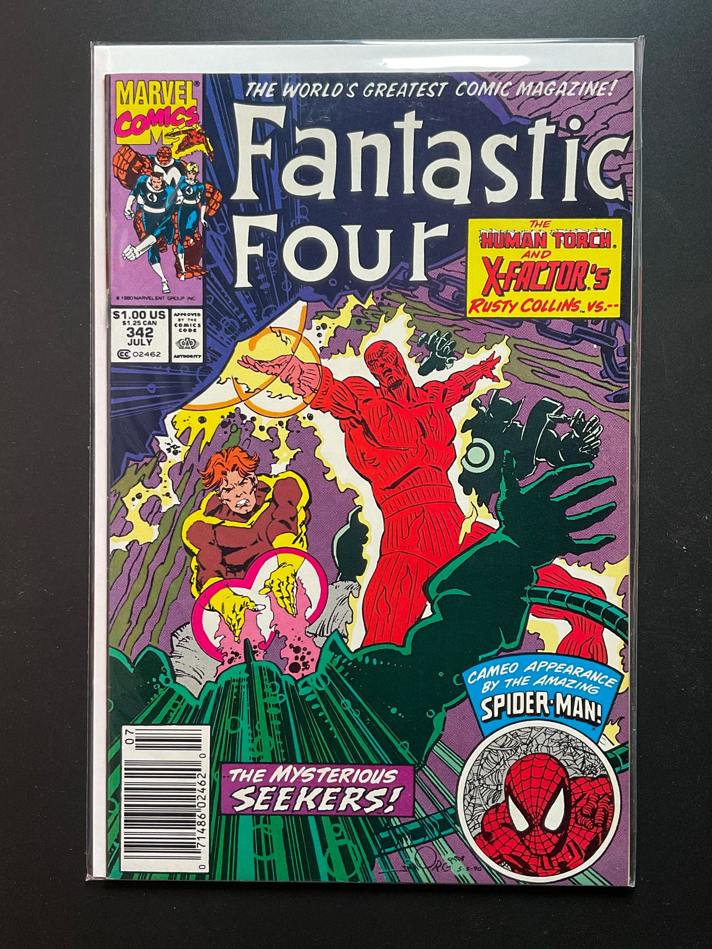 Fantastic Four 342 Marvel Comics July 1990 Spider-Man Cameo