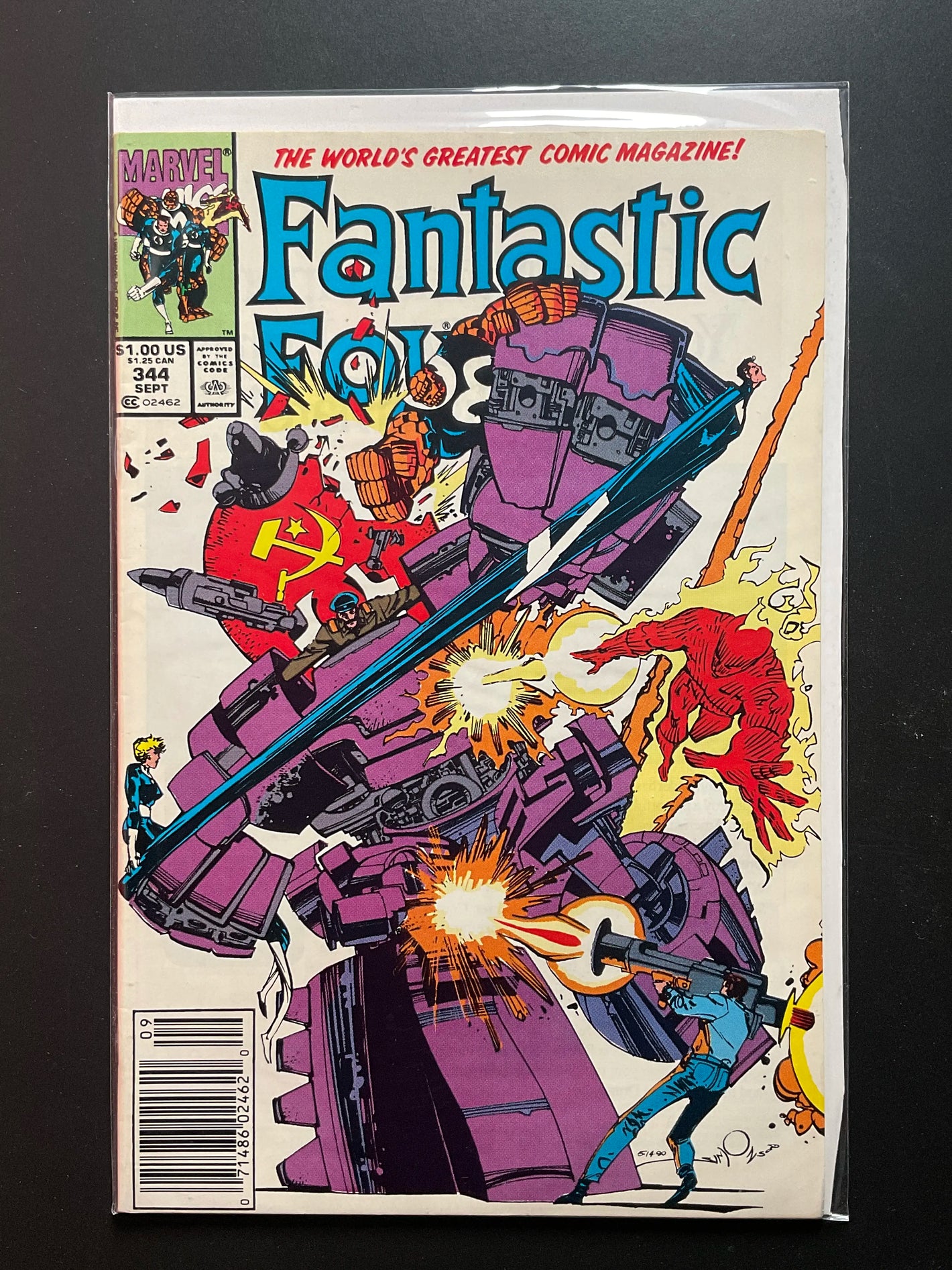 Fantastic Four 344 Marvel Comics September 1990