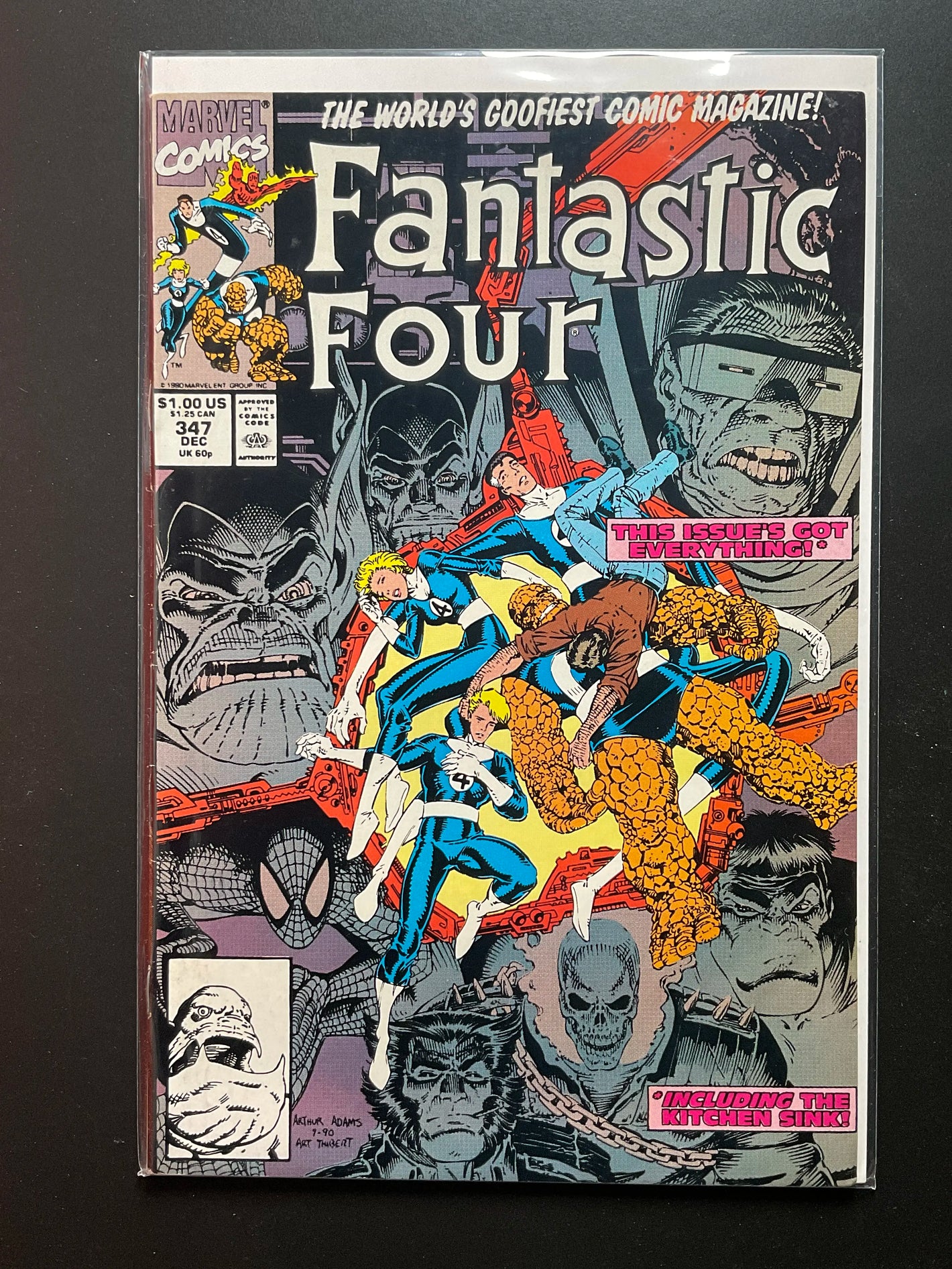Fantastic Four 347 Marvel Comics Dec 1990 Art Adams Cover - C