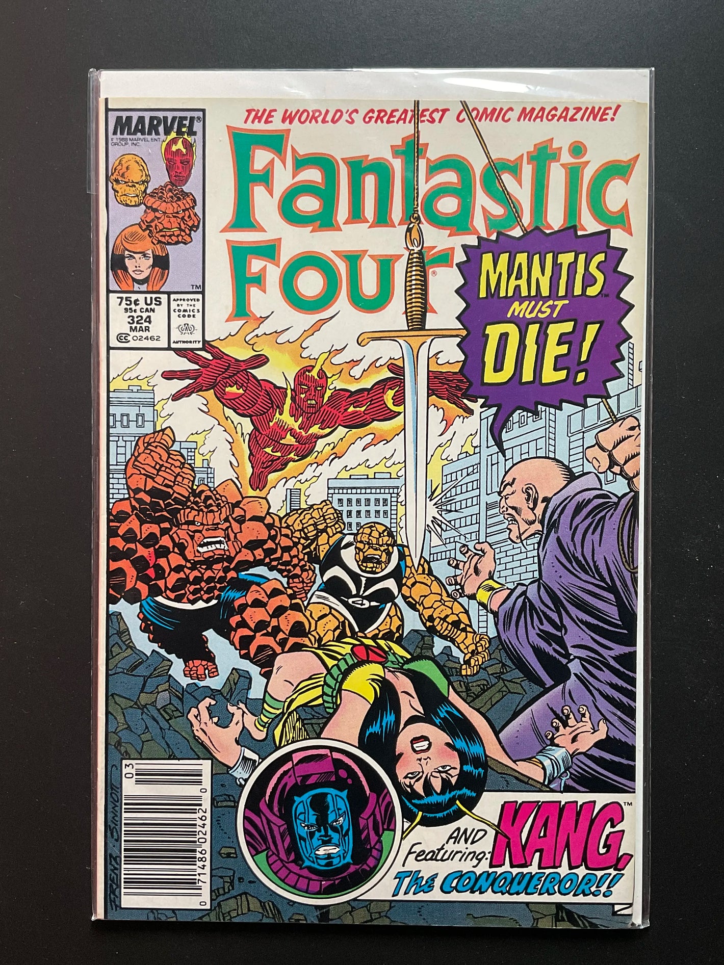 Fantastic Four 324 Marvel Comics March 1989 Kang Appearance - A