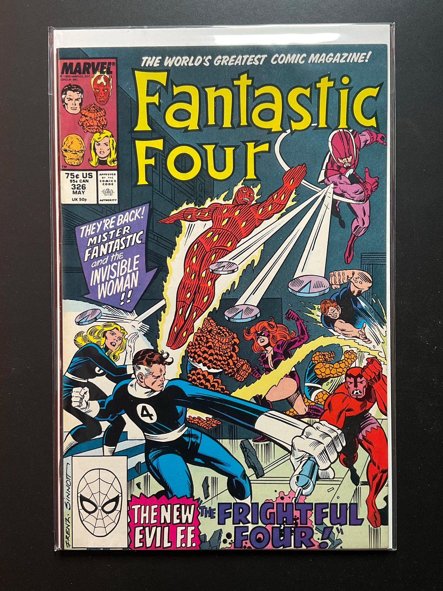 Fantastic Four 326 Marvel Comics May 1989 The Frightful Four