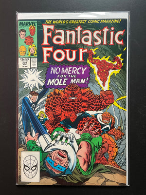 Fantastic Four 329 Marvel Comics Aug 1989 Mole Man Appearance - A