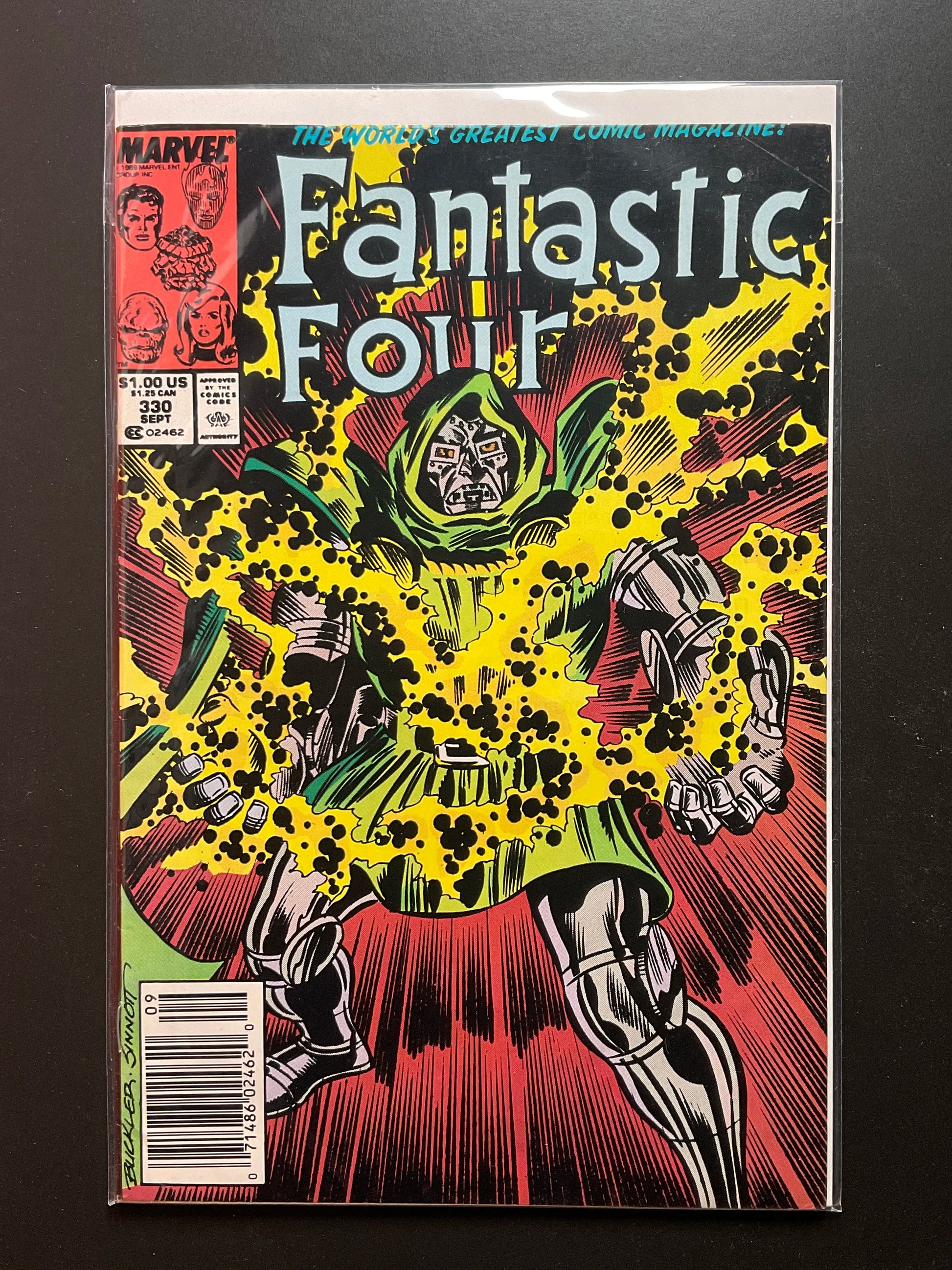 Fantastic Four 330 Marvel Comics September 1989 Doctor Doom Cover