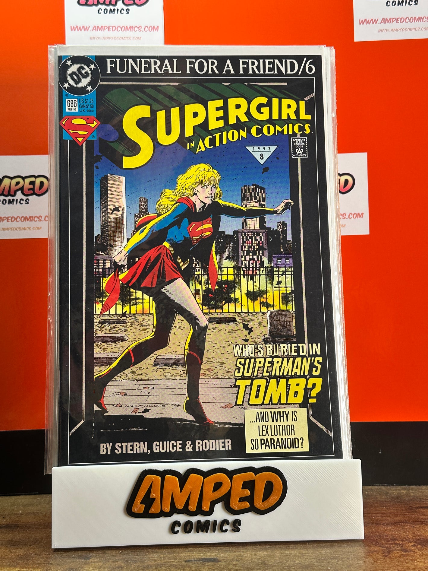 Supergirl in Action Comics 686 DC Comics 1993 Funeral for a Friend
