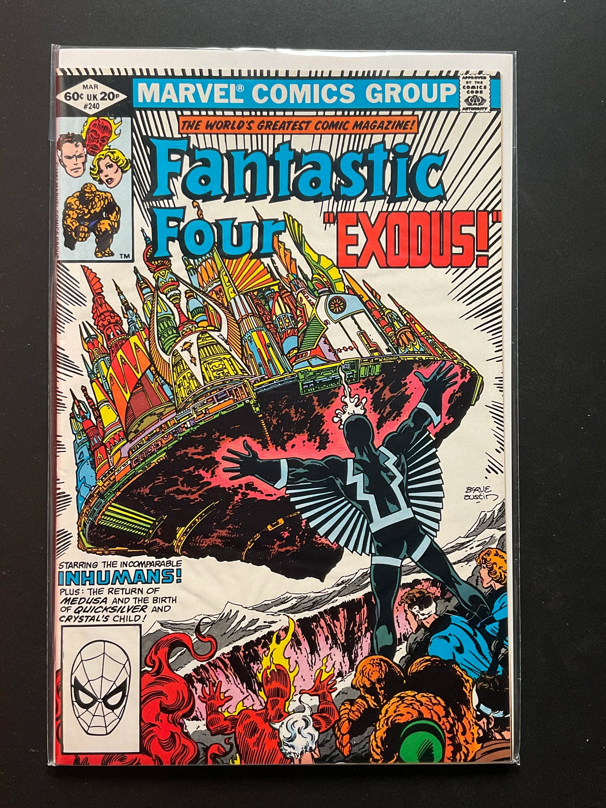 Fantastic Four 240 Marvel Comics March 1982 Exodus Inhumans - A