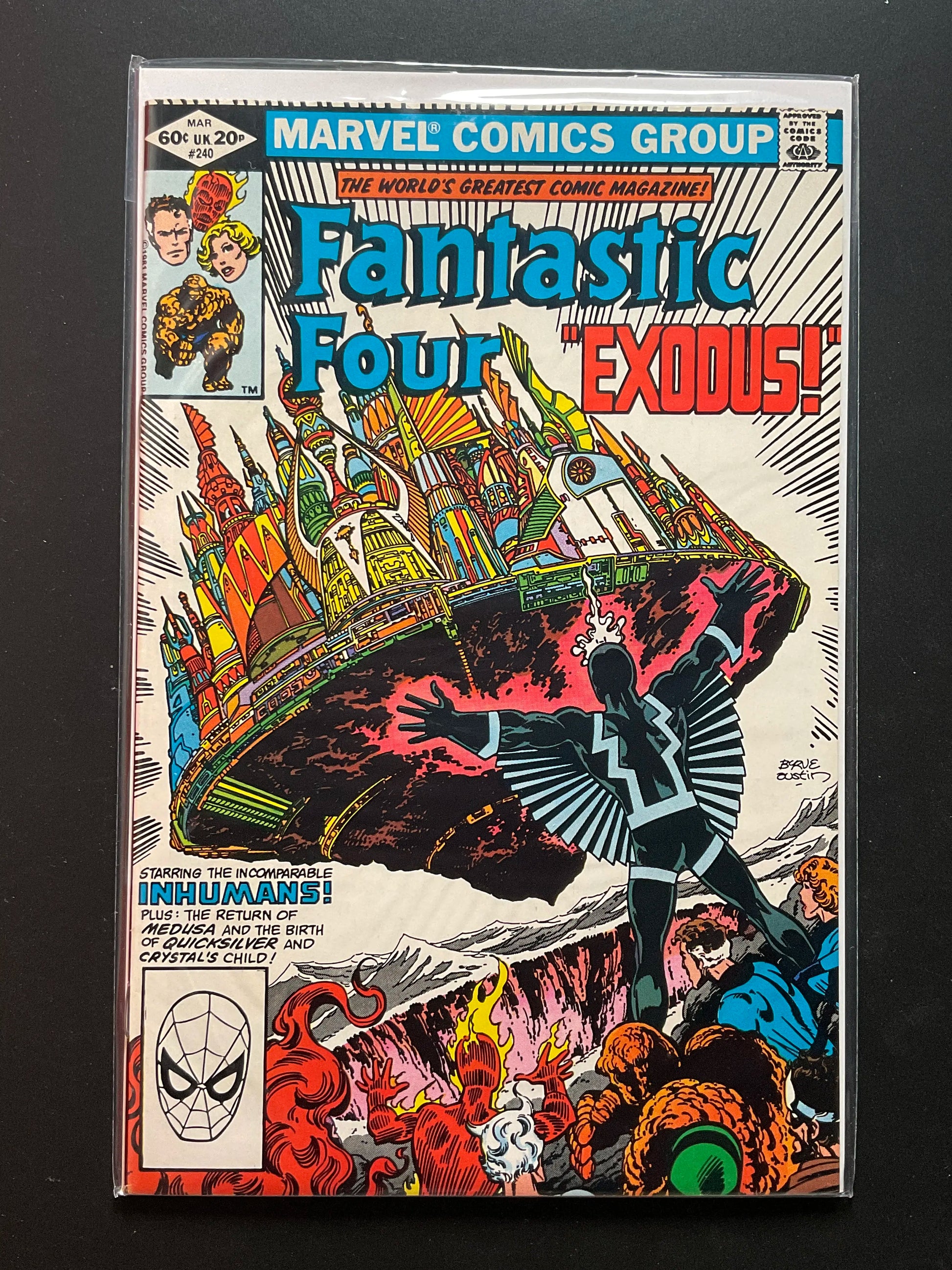 Fantastic Four 240 Marvel Comics March 1982 Inhumans Exodus - B