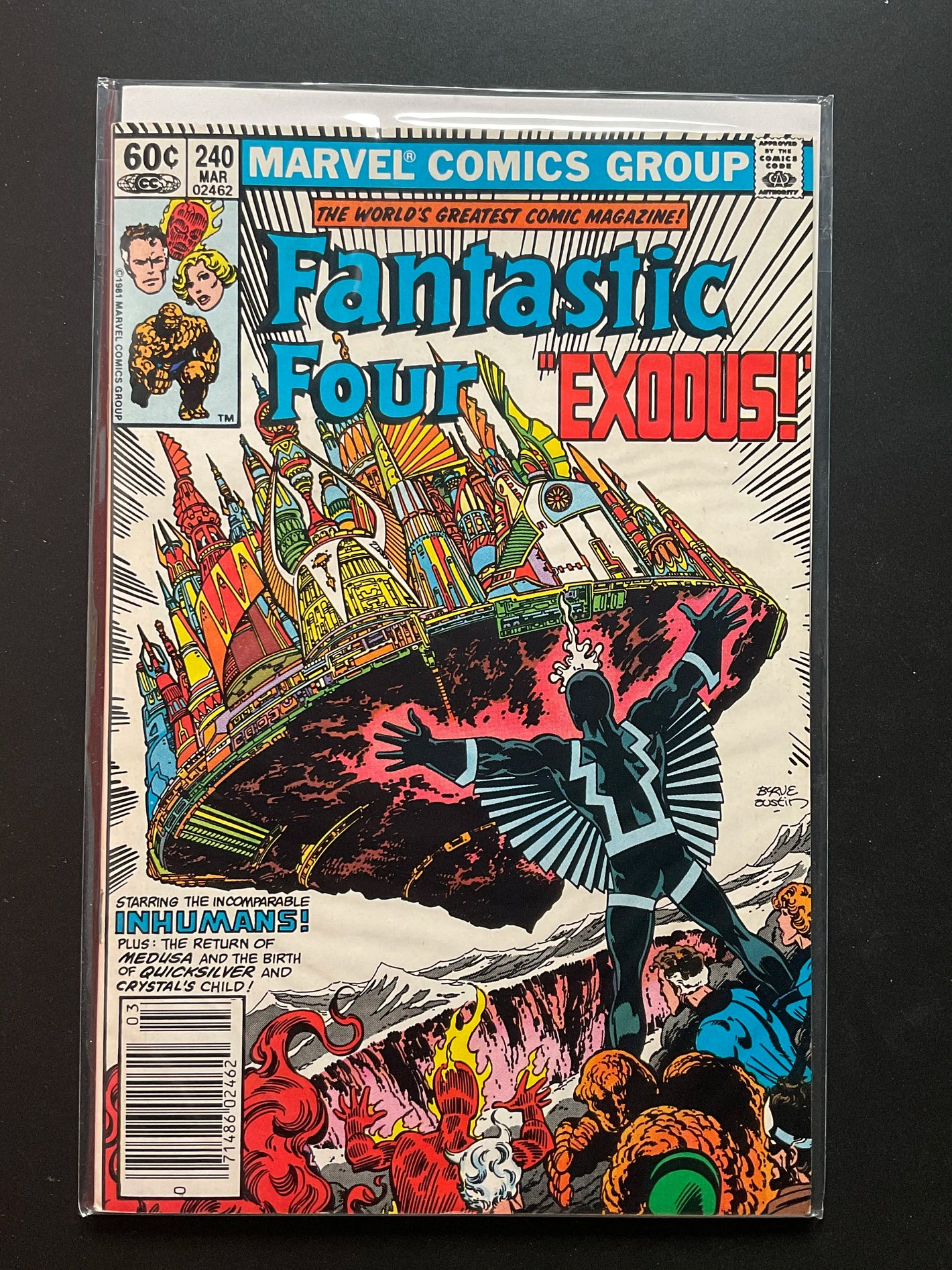 Fantastic Four 240 Marvel Comics March 1982 Inhumans Exodus - C