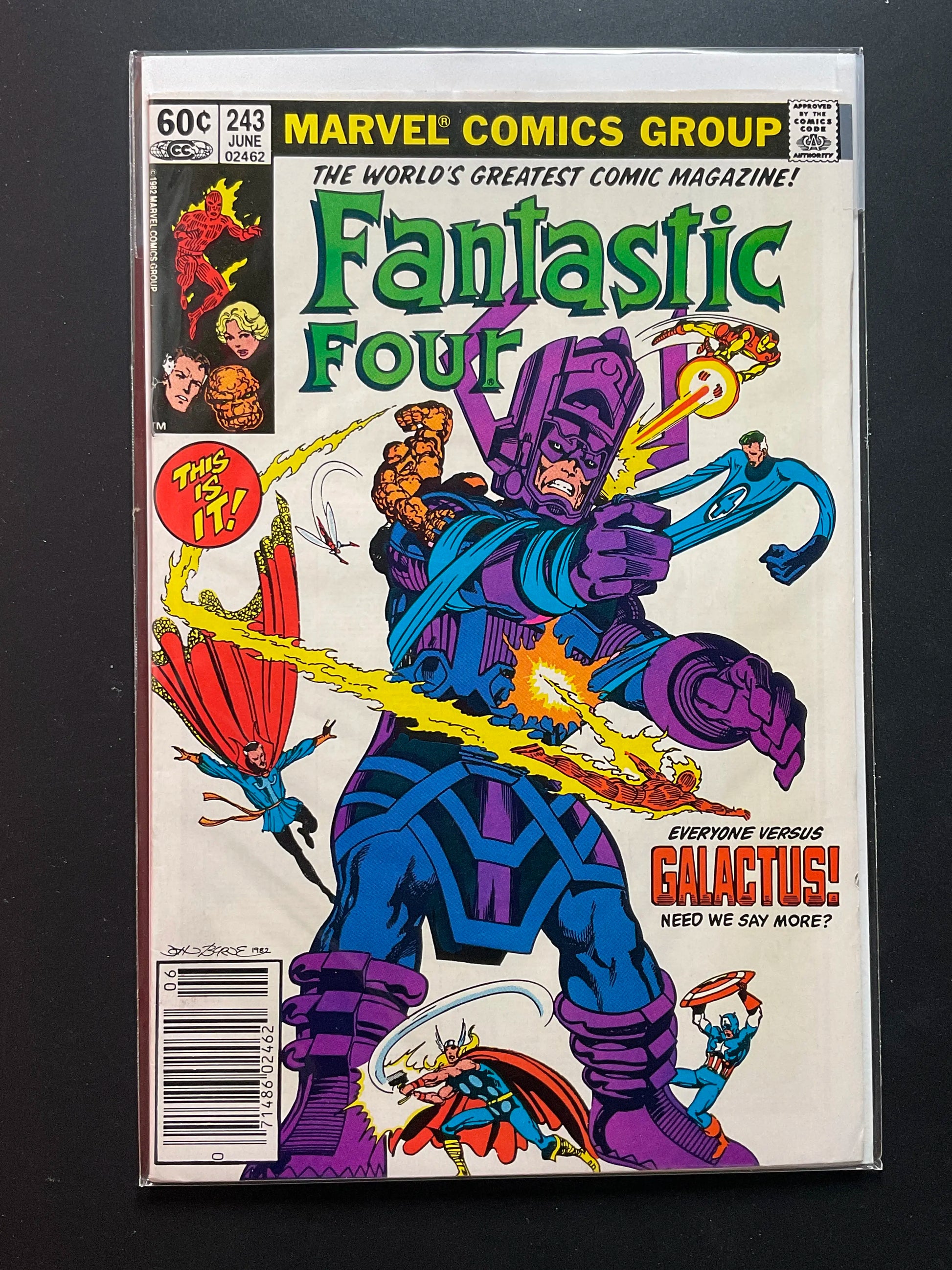 Fantastic Four 243 Marvel Comics June 1982 Galactus Appearance - A