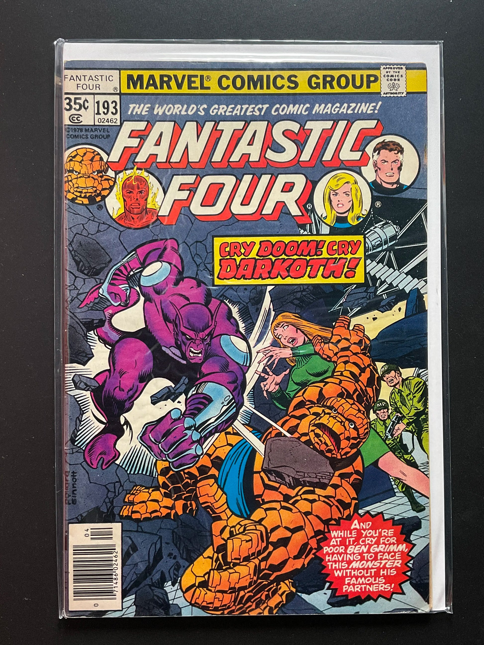Fantastic Four 193 Marvel Comics 1978 Cry Doom Cry Darkoth - A