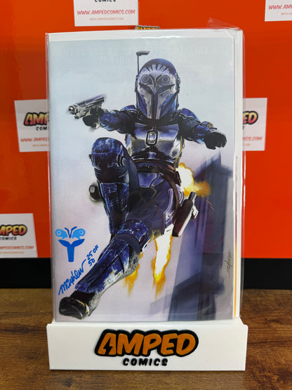 STAR WARS: THE MANDALORIAN SEASON 2 - 3 Mayhew Variant Signed w/Remark COA 25/50