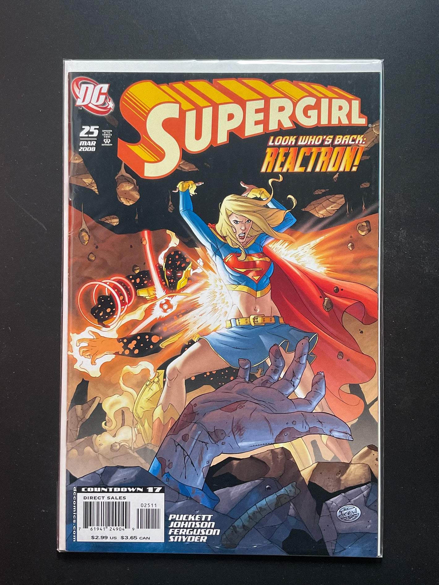 Supergirl 25 (March 2008, DC Comics) - Reactron Appearance