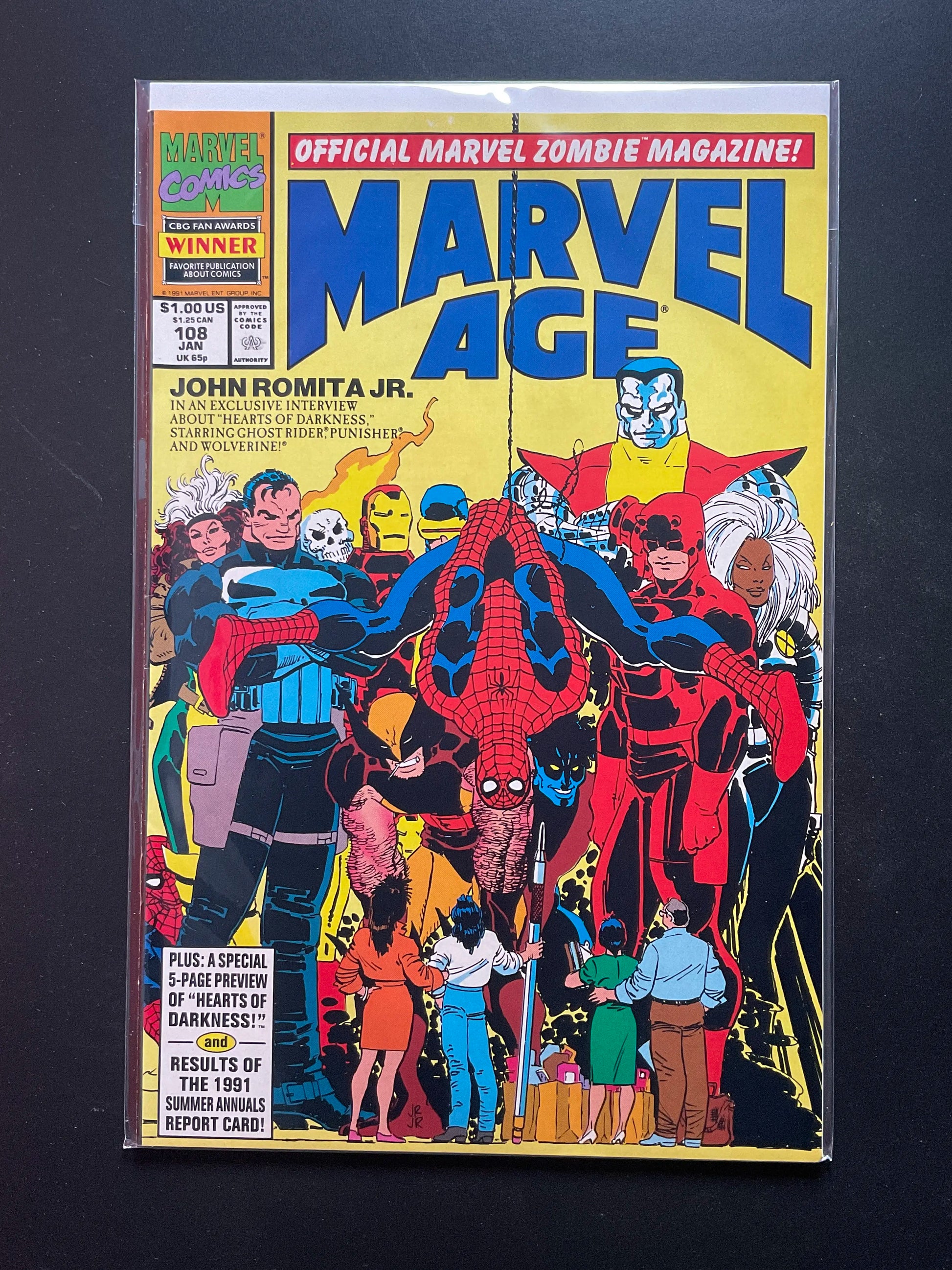 Marvel Age 108 Official Marvel Zombie Magazine 1991