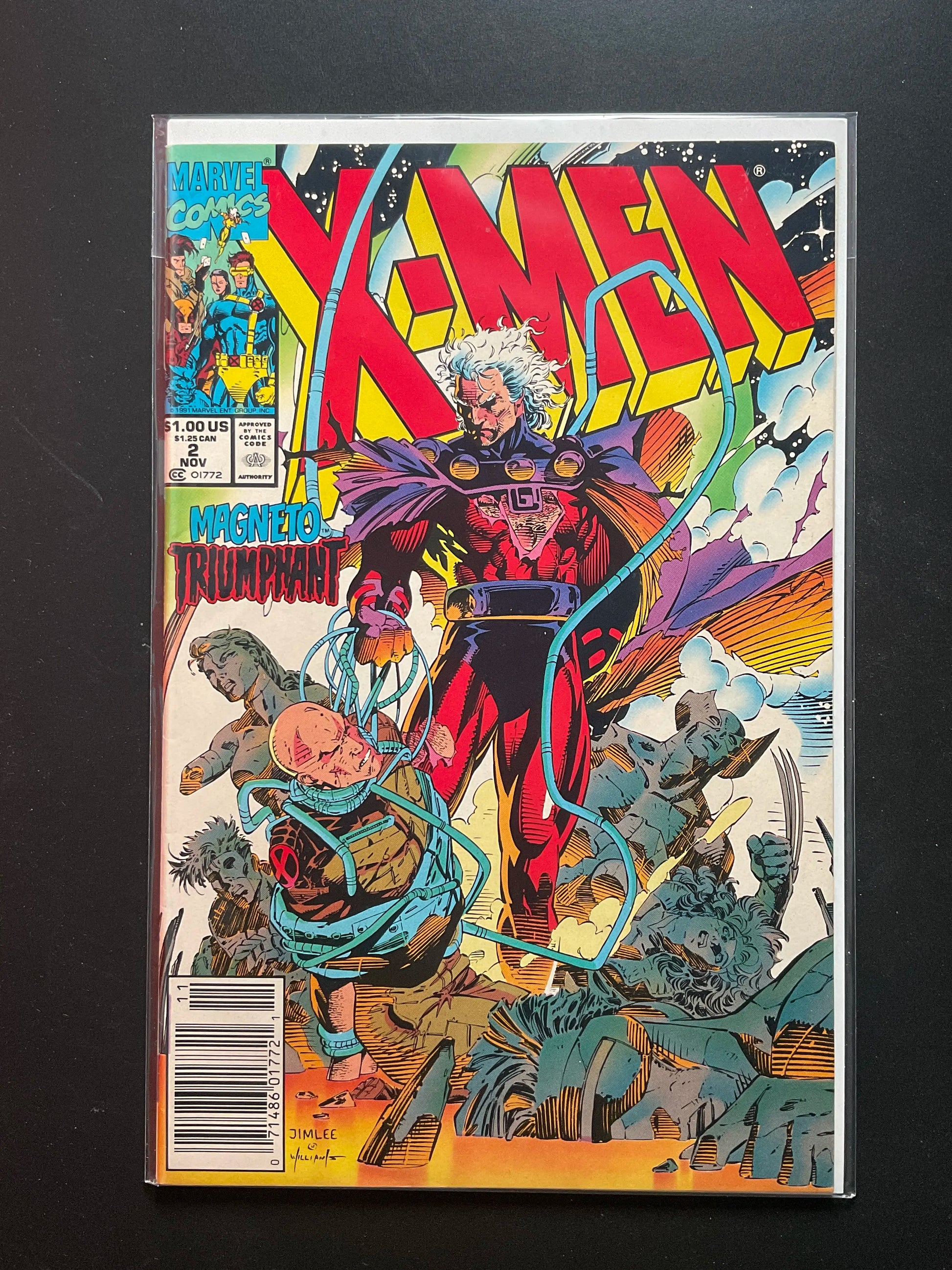 X-Men 2 Marvel Comics 1991 Magneto Triumphant Jim Lee Cover