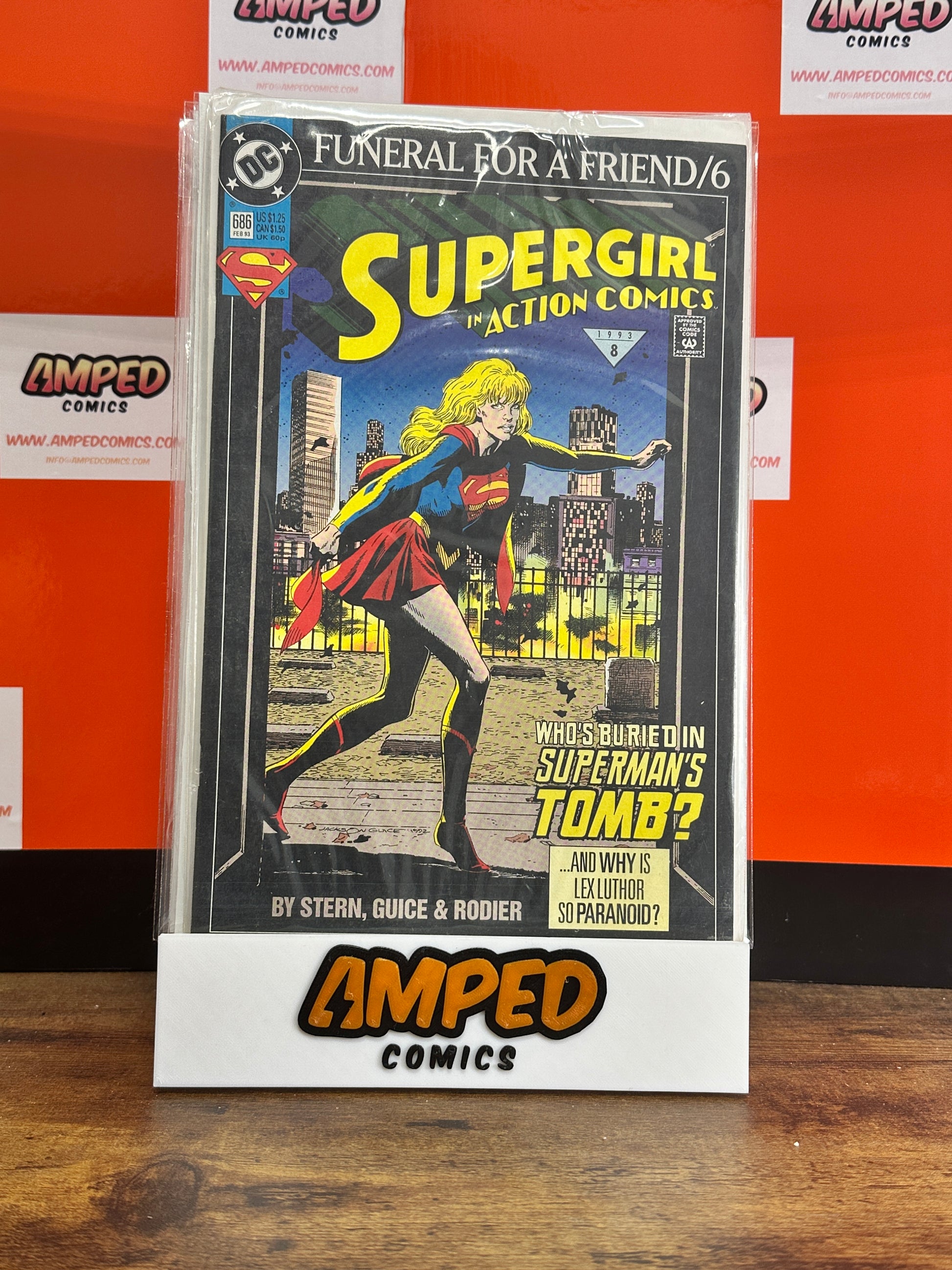 Supergirl in Action Comics 686 DC Comics 1993 Funeral for a Friend