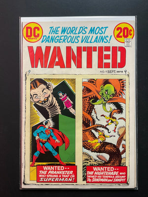 Wanted 9 DC Comics Sept 1973 Superman Sandman Prankster Nightshade