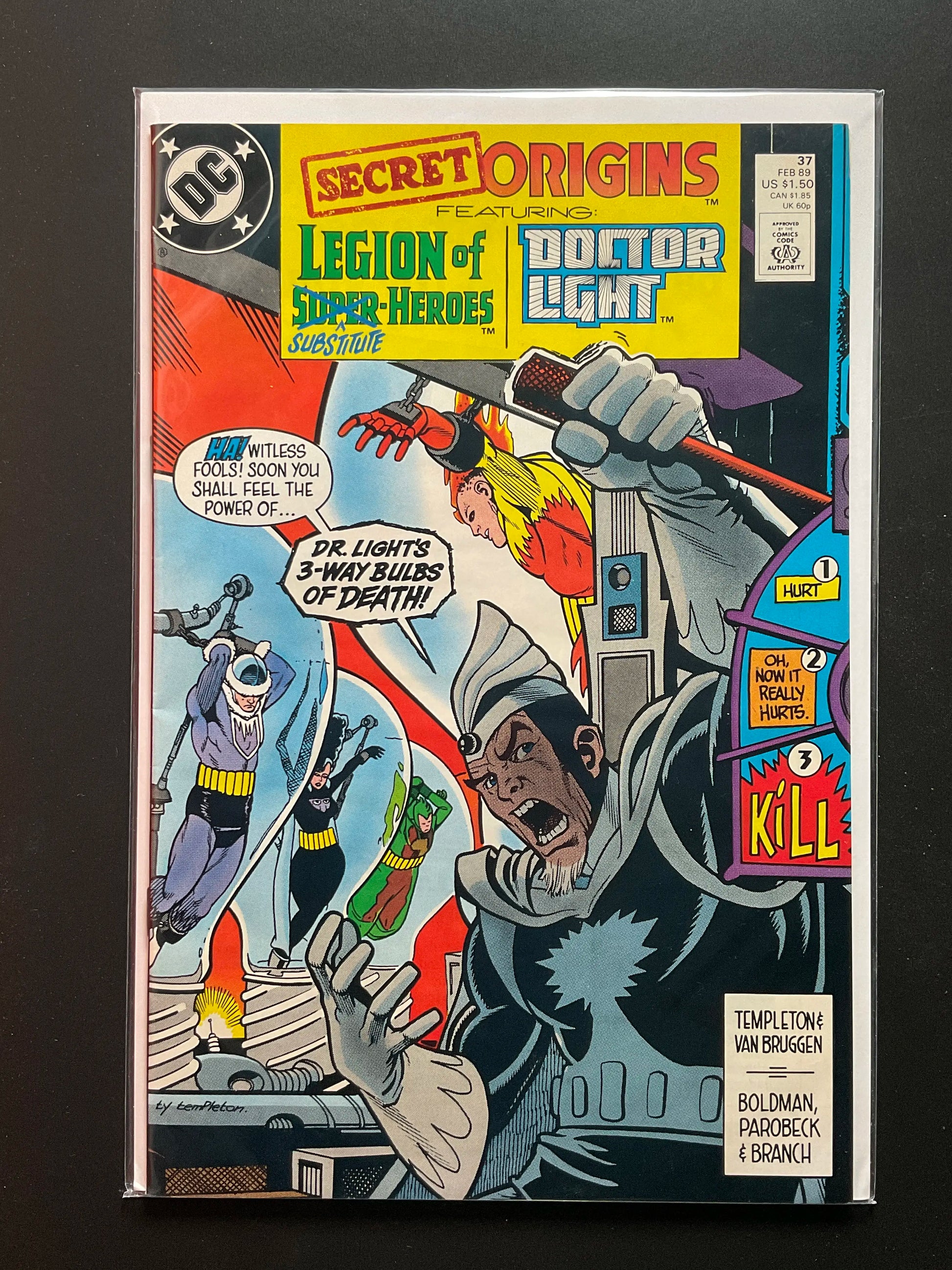 Secret Origins 37 DC Comics Feb 1989 Legion of Super-Heroes Dr. Light