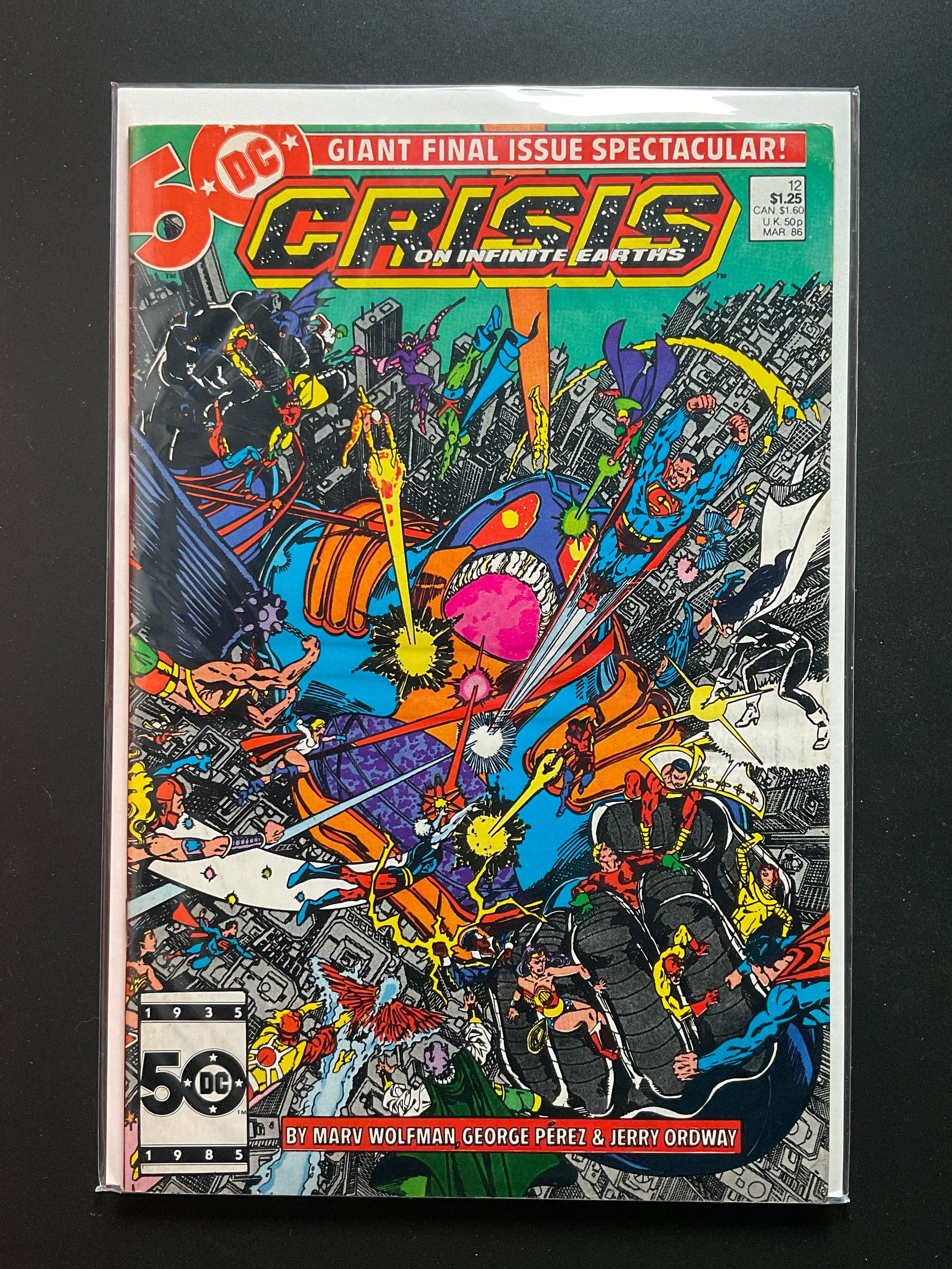 Crisis on Infinite Earths 12 DC Comics Mar 1986 Final Issue