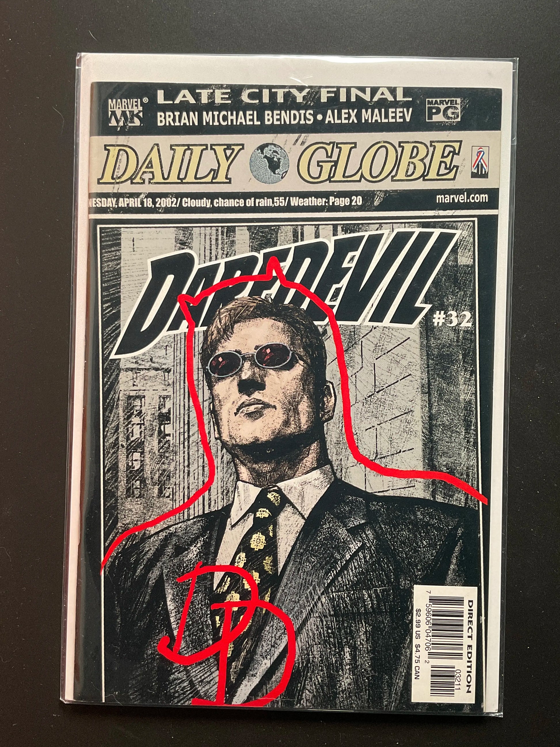 Daredevil 32 Marvel Comics April 2002 Brian Michael Bendis Alex Maleev