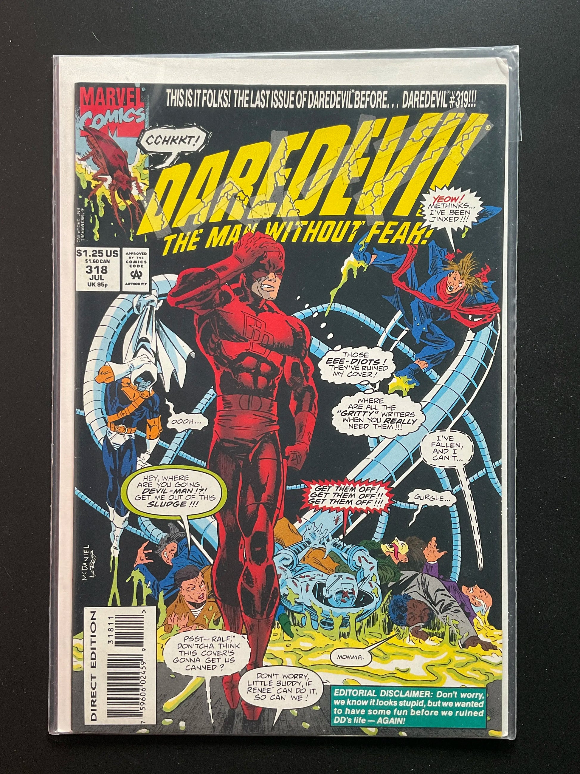 Daredevil 318 Marvel Comics July 1993 The Man Without Fear