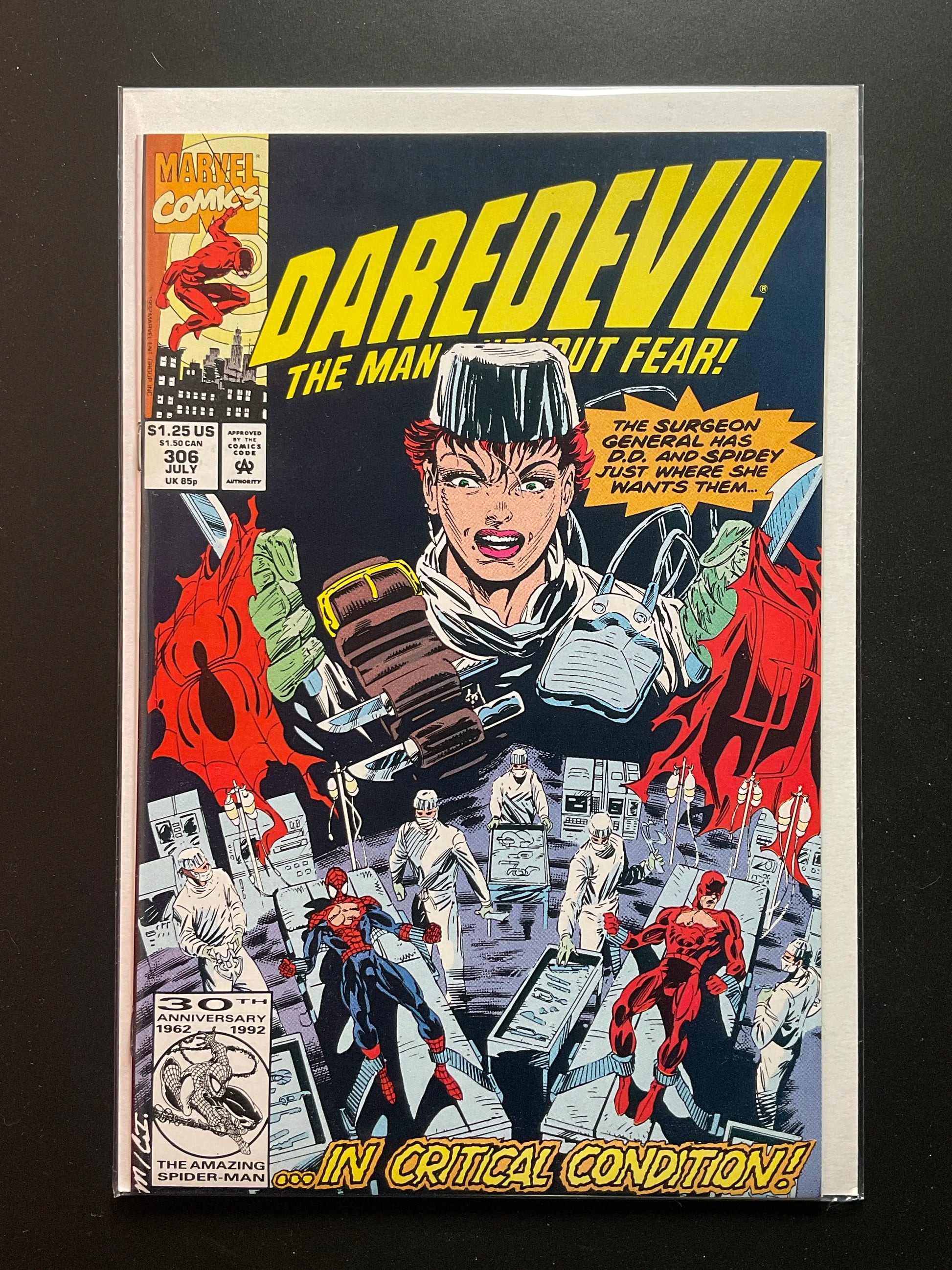 Daredevil 305 Marvel Comics July 1992 Spider-Man Appearance - A