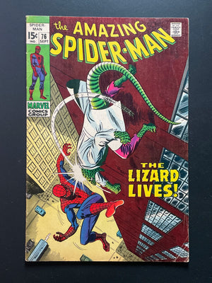 Amazing Spider-Man 76 Marvel Comics 1969 The Lizard Lives