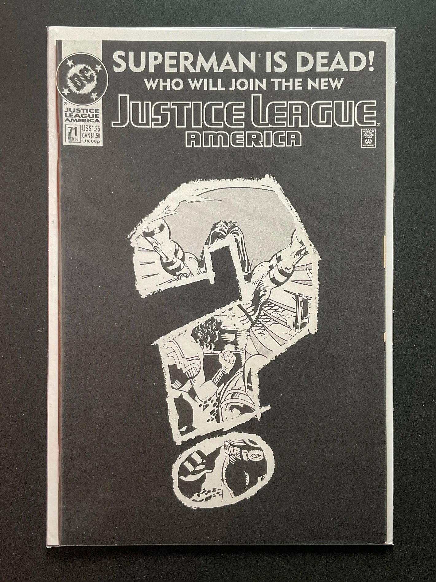 Justice League America 71 DC Comics 1993 Superman Is Dead