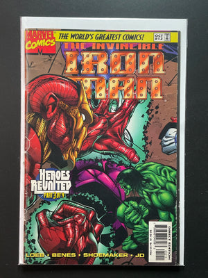 The Invincible Iron Man 12 Marvel Comics Oct 1997 Heroes Reunited Part 3 LOW GD