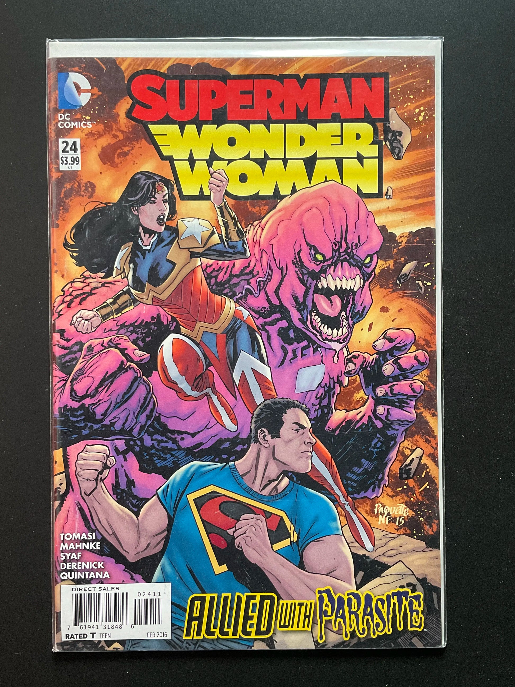 Superman/Wonder Woman 24 DC Comics Feb 2016 Allied with Parasite