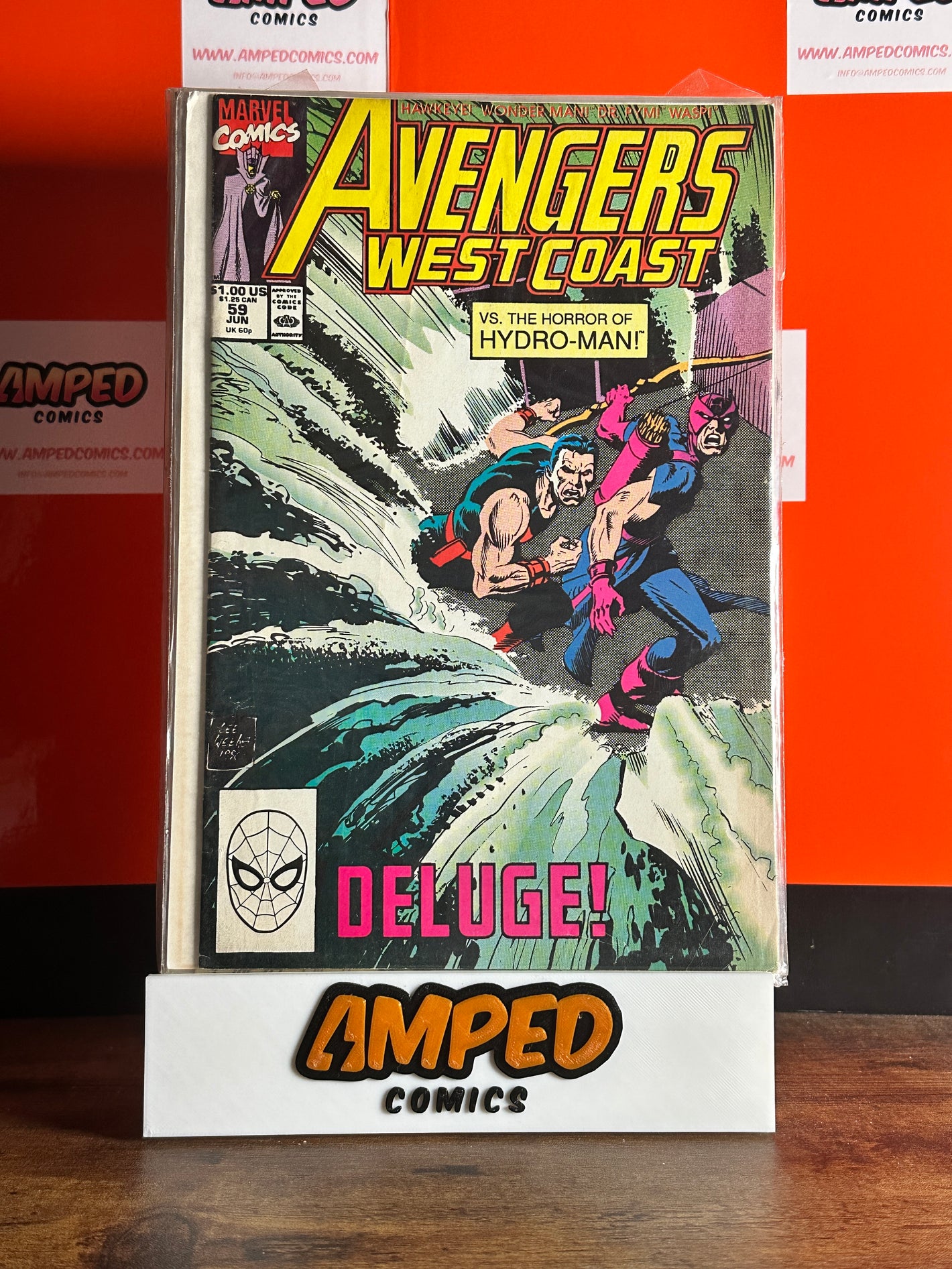 Avengers West Coast 59 Marvel Comics June 1990 Hydro-Man