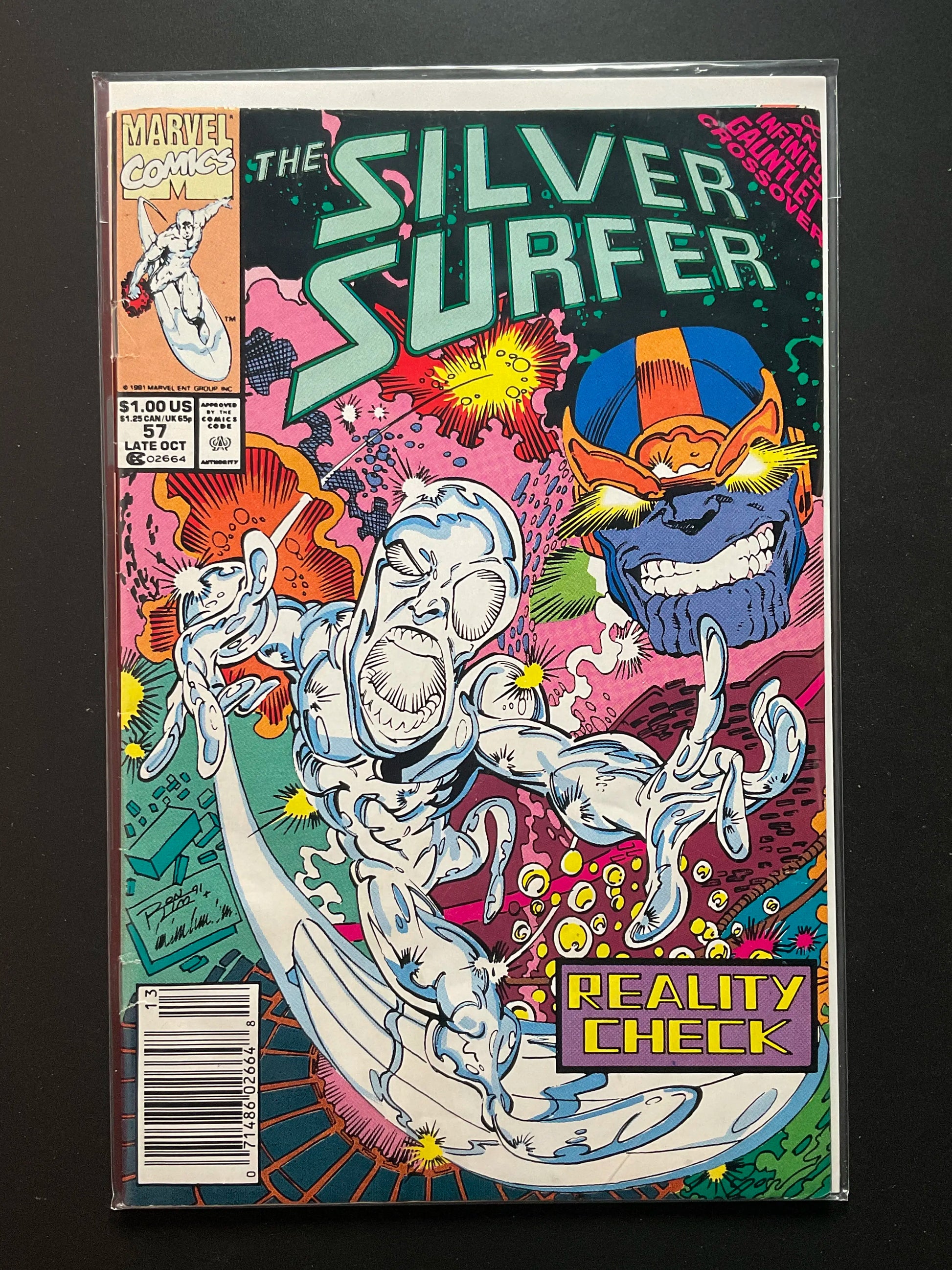 Silver Surfer 57 Marvel Comics Late Oct 1991 Infinity Gauntlet Crossover
