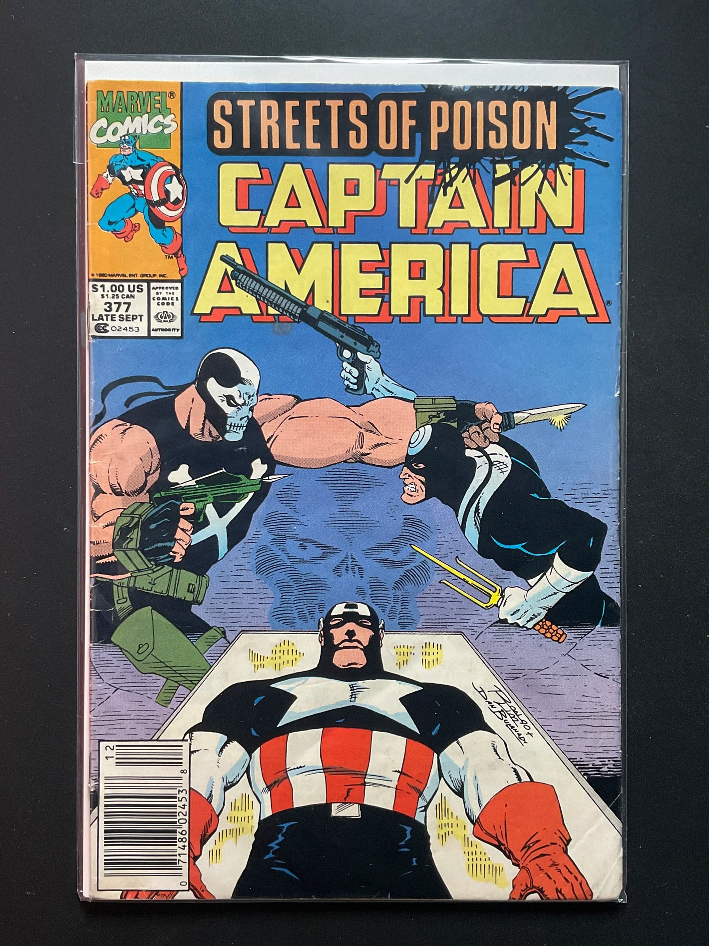 Captain America 377 Streets of Poison Marvel Comics 1990