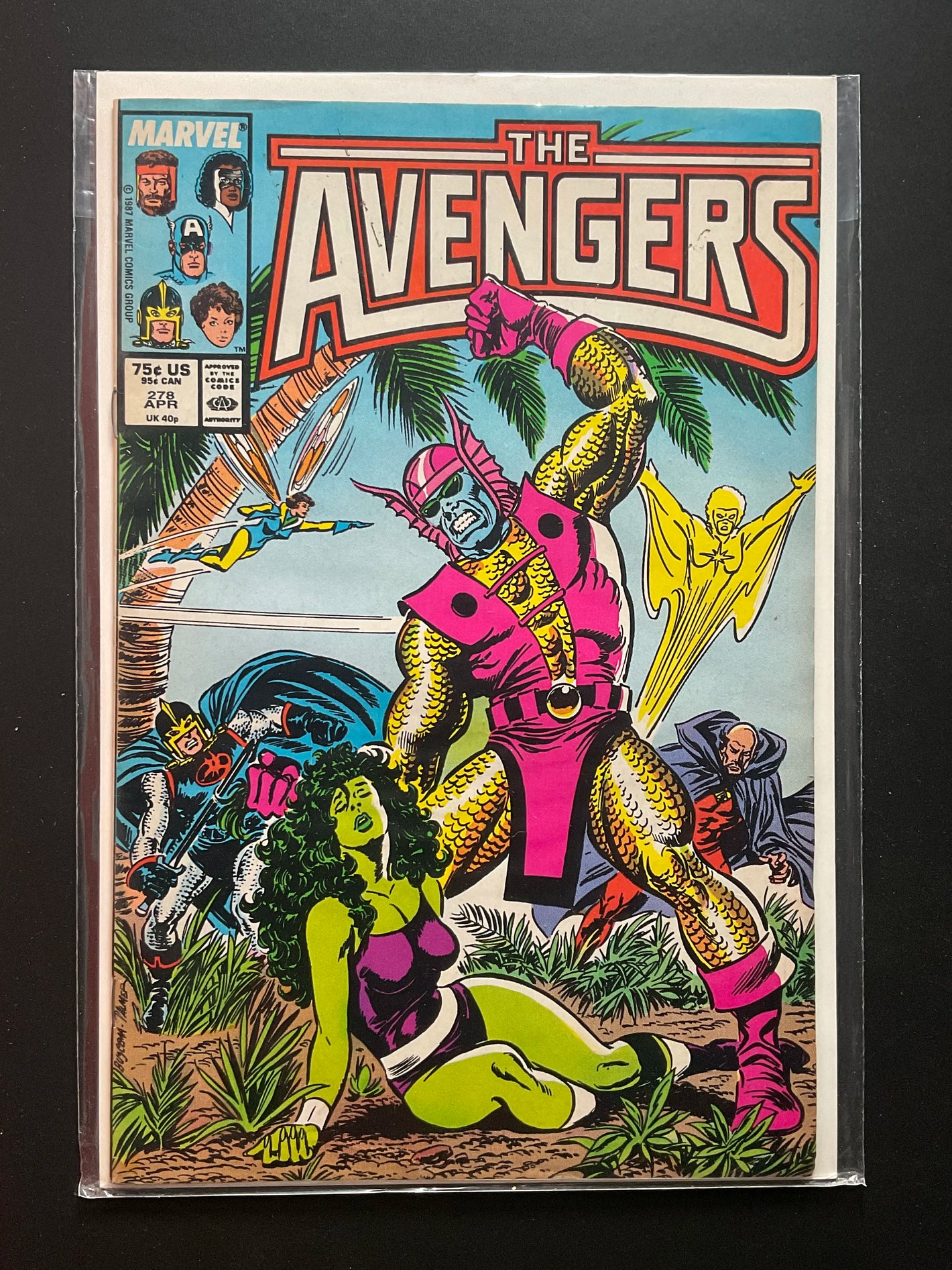 The Avengers 278 Marvel Comics 1987 She-Hulk Wasp Appearance