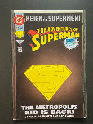 The Adventures of Superman 501 DC Comics 1993 Bonus Poster