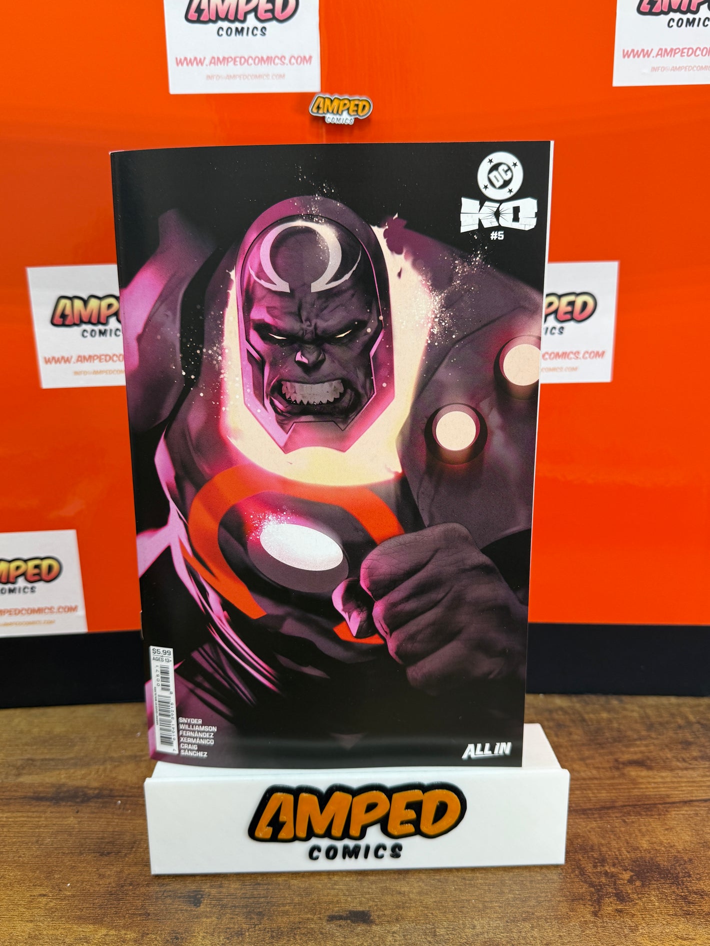 DC K.O. #5 (OF 5) CVR F BEN OLIVER FACE-OFF CARD STOCK VAR