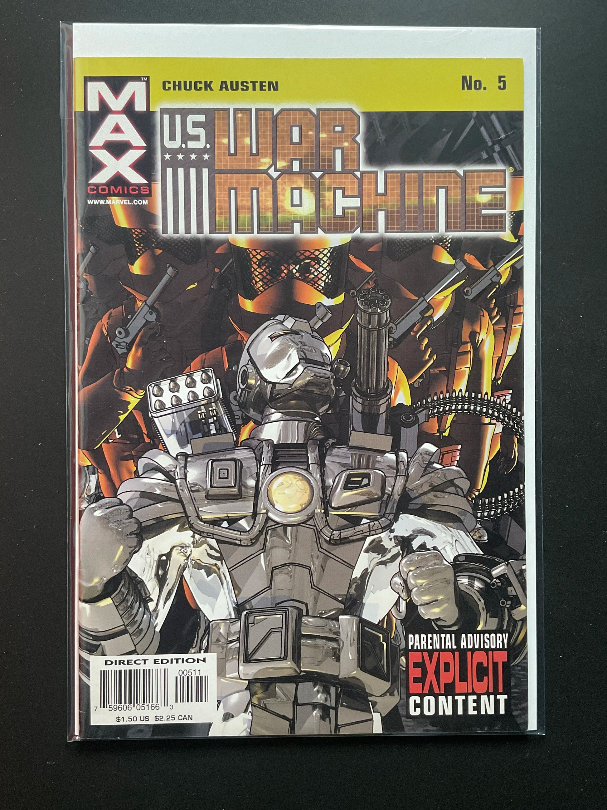U.S. War Machine 5 MAX Comics Marvel 2001 Chuck Austen