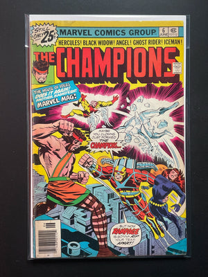 The Champions 6 Marvel Comics June 1976 Hercules Black Widow Angel