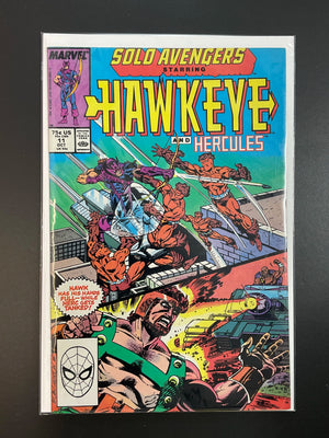 Solo Avengers 11 Marvel Comics Oct 1988 Hawkeye Hercules