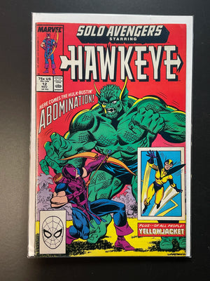 Solo Avengers 12 Marvel Comics Nov 1988 Hawkeye Abomination Yellowjacket