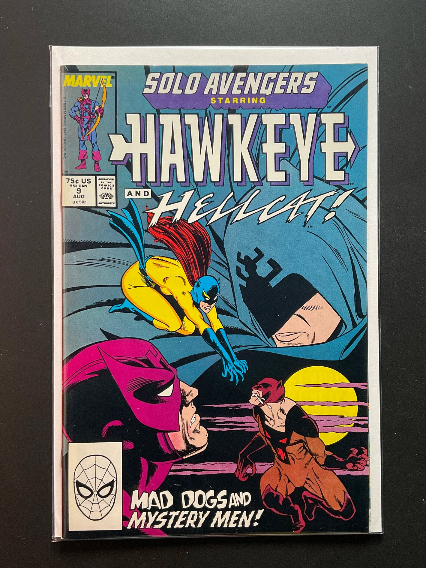 Solo Avengers 9 Marvel Comics Aug 1988 Hawkeye Hellcat