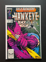 Solo Avengers Starring Hawkeye 7 Marvel 1987 Hawkeye Black Widow