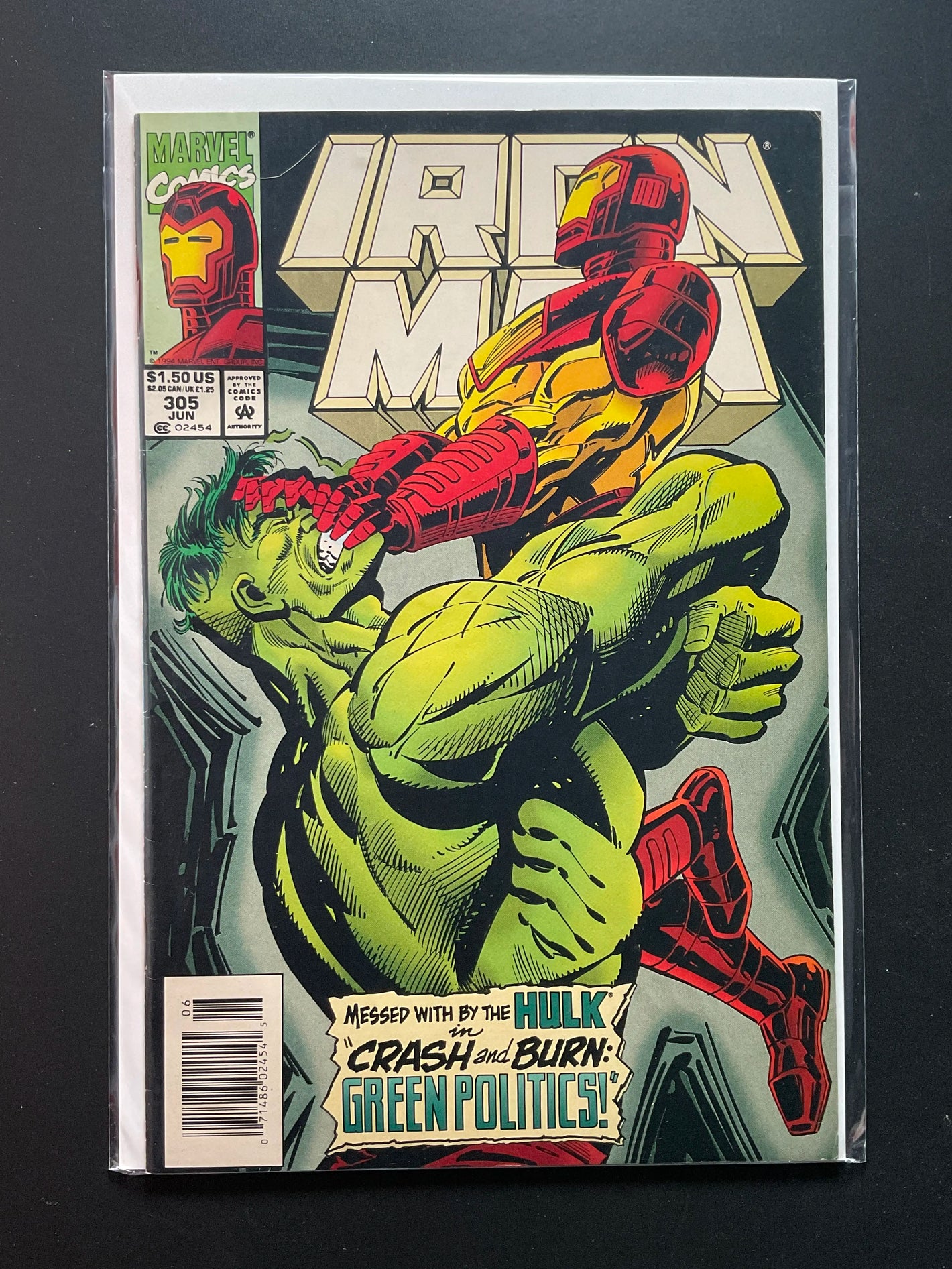 Iron Man 305 Marvel Comics June 1994 Hulk Appearance