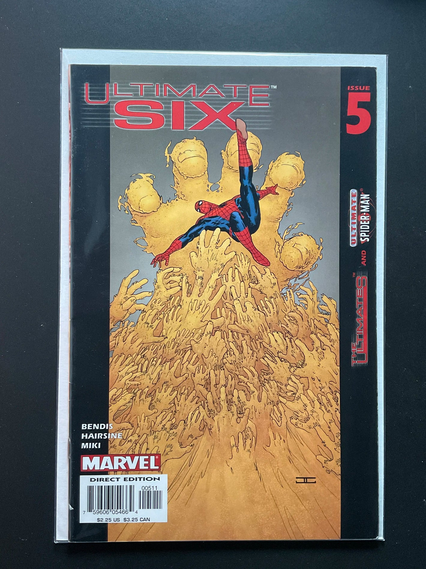 Ultimate Six 5 Marvel Comics 2004 Spider-Man Bendis Hairsine