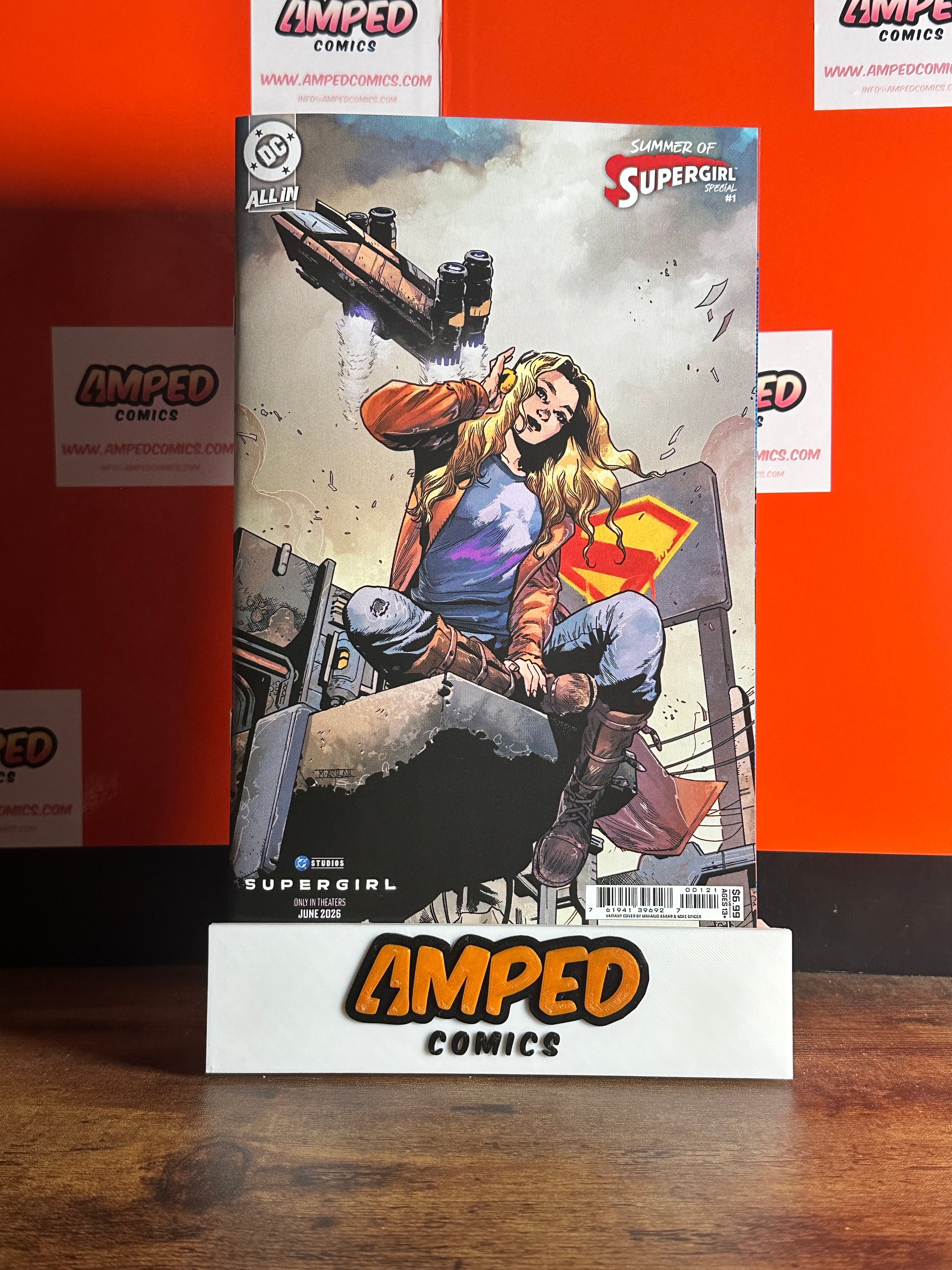 SUMMER OF SUPERGIRL SPECIAL #1 CVR D MAHMUD ASRAR SUPERGIRL MOVIE CARD STOCK VAR