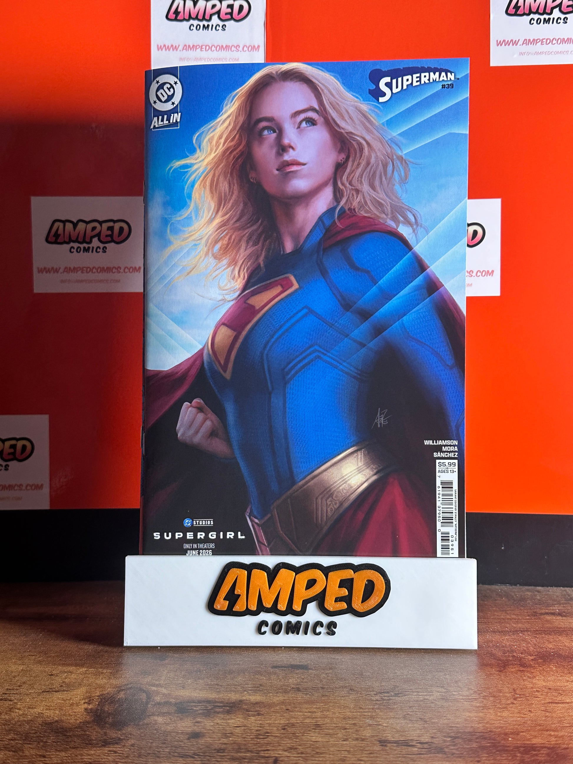 SUPERMAN #39 CVR E STANLEY ARTGERM LAU SUPERGIRL MOVIE CARD STOCK VARIANT