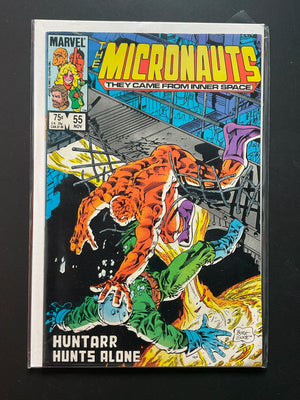 The Micronauts 55 Marvel Comics Nov 1983 Huntarr Hunts Alone