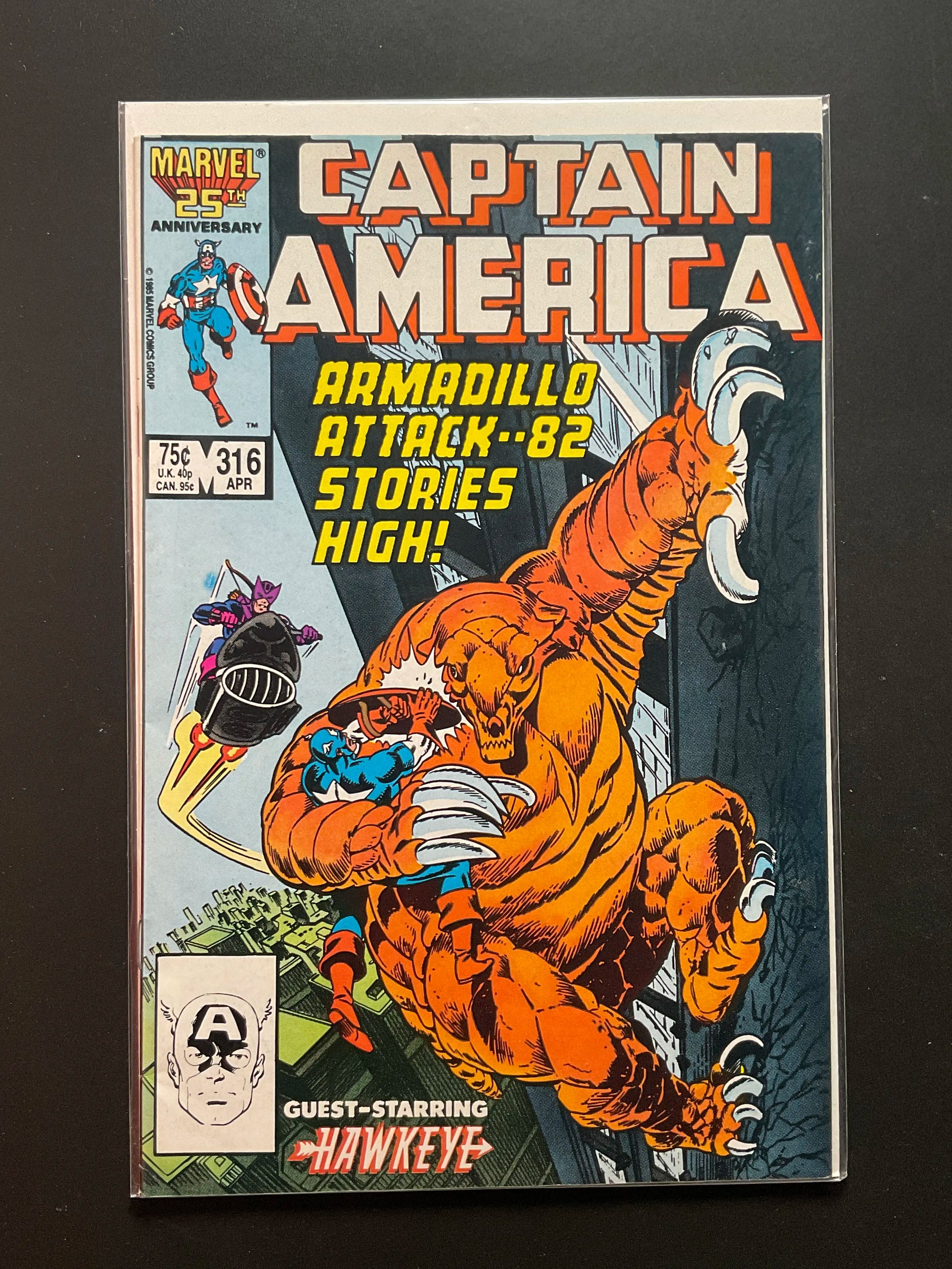 Captain America 316 Marvel Comics Apr 1986 Guest-Starring Hawkeye